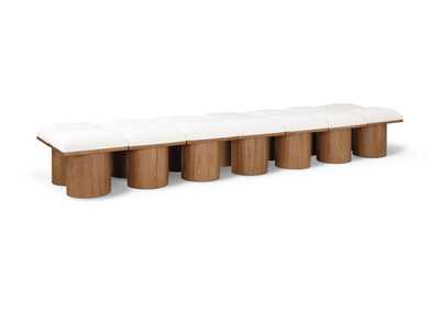 Image for Pavilion Cream Boucle Fabric Bench