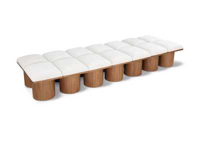 Image for Pavilion Cream Boucle Fabric Bench