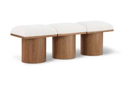 Image for Pavilion Cream Boucle Fabric Bench
