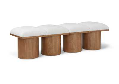 Image for Pavilion Cream Boucle Fabric Bench