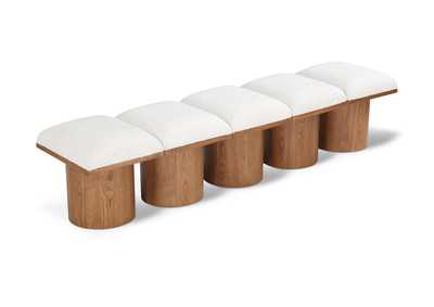 Image for Pavilion Cream Boucle Fabric Bench