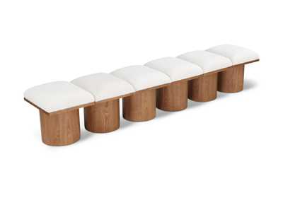 Image for Pavilion Cream Boucle Fabric Bench