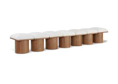 Image for Pavilion Cream Boucle Fabric Bench