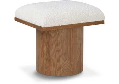 Image for Pavilion Cream Boucle Fabric Bench - Stool