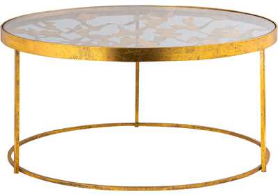 gold butterfly end table