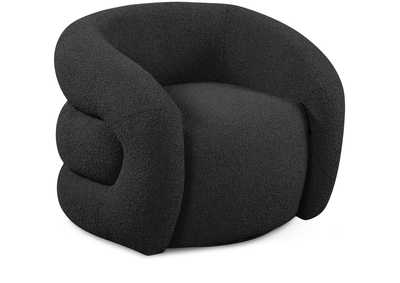 Image for Roxbury Black Boucle Fabric Swivel Accent Chair