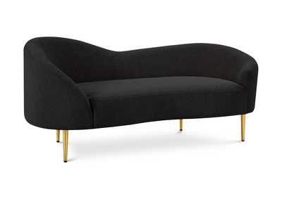 Image for Ritz Black Boucle Fabric Loveseat