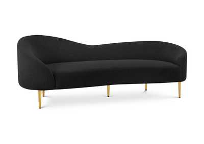 Image for Ritz Black Boucle Fabric Sofa