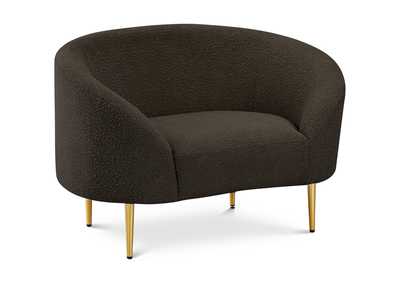 Image for Ritz Brown Boucle Fabric Chair