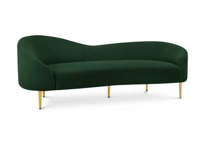 Image for Ritz Green Boucle Fabric Sofa