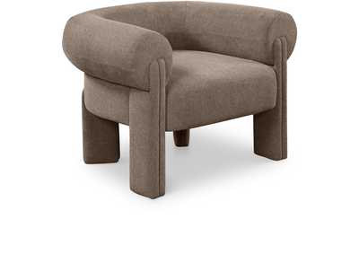 Image for Stefano Brown Polyester Fabric Accent Chair