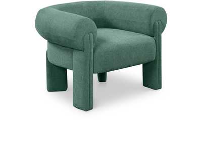 Image for Stefano Green Polyester Fabric Accent Chair