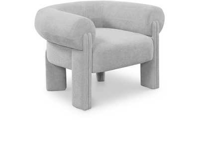 Image for Stefano Grey Polyester Fabric Accent Chair