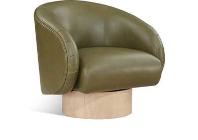 Image for Gibson Olive Faux Leather Swivel Accent Chair