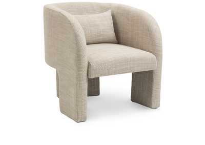Image for Sawyer Beige Weaved Polyester Fabric Accent Chair
