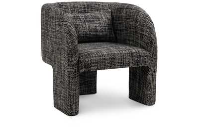 Image for Sawyer Black Weaved Polyester Fabric Accent Chair