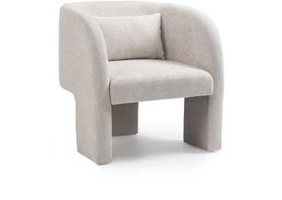 Image for Sawyer Cream Chenille Fabric Accent Chair