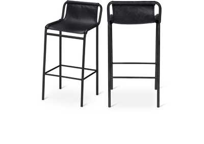 Image for Dax Black Faux Leather Counter Stool