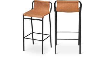 Image for Dax Cognac Faux Leather Counter Stool