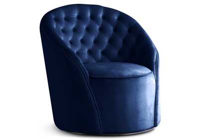 Alessio Navy Velvet Accent Chair