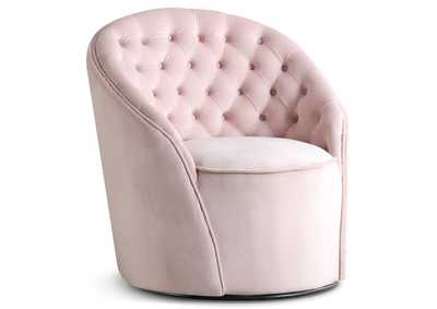Image for Alessio Pink Velvet Accent Chair