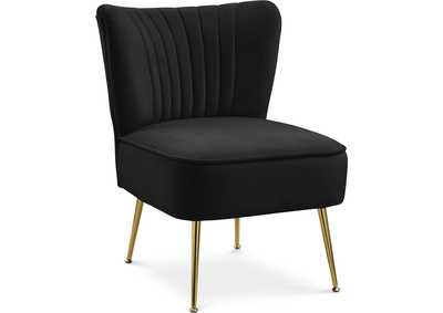 Image for Twin Black Velvet Accent Chair