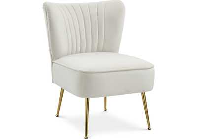 Image for Twin Cream Velvet Accent Chair