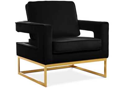 Noah Black Velvet Accent Chair