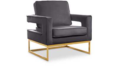 Image for Noah Grey Velvet Accent Chair