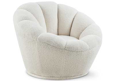 Dream White Faux Sheepskin Fur Accent Chair