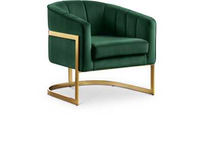 Carter Green Velvet Accent Chair