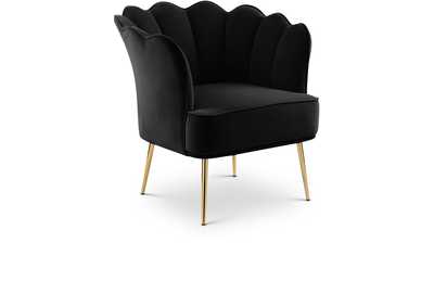 Jester Black Velvet Accent Chair