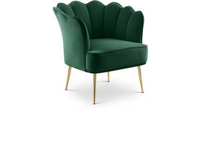 Jester Green Velvet Accent Chair