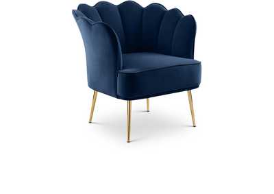 Jester Navy Velvet Accent Chair