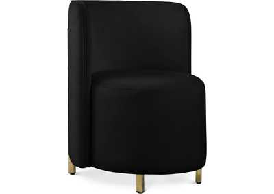 Rotunda Black Velvet Accent Chair