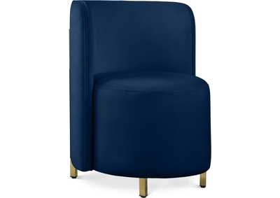 Rotunda Navy Velvet Accent Chair