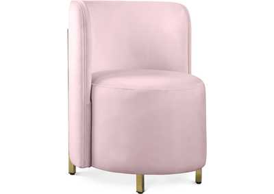 Rotunda Pink Velvet Accent Chair