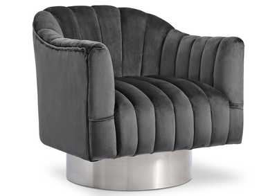 Image for Farrah Grey Velvet Accent Chair