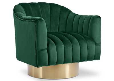 Farrah Green Velvet Accent Chair