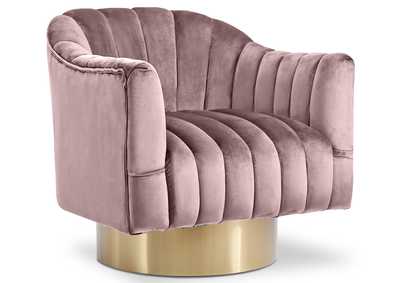 Farrah Pink Velvet Accent Chair