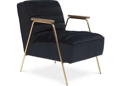 Woodford Black Velvet Accent Chair