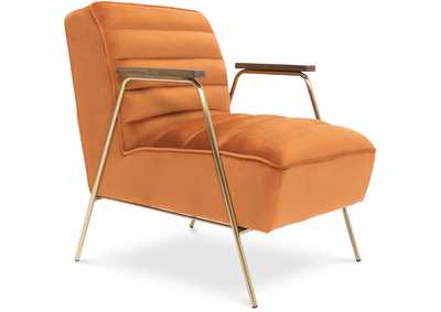 Image for Woodford Orange Velvet Accent Chair