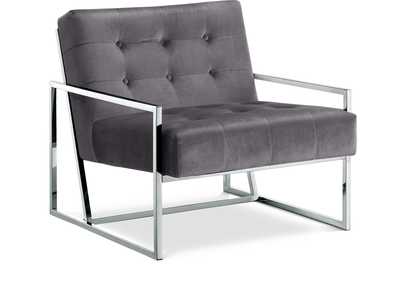 Image for Alexis Grey Velvet Accent Chair