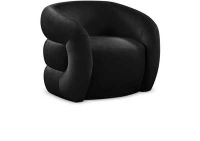 Roxbury Black Velvet Accent Chair