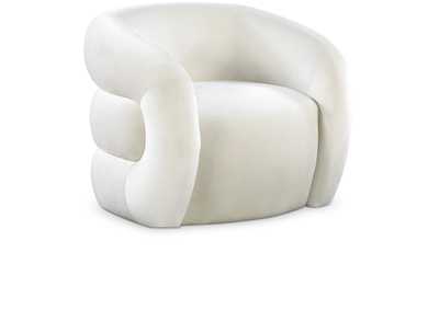 Roxbury Cream Velvet Accent Chair