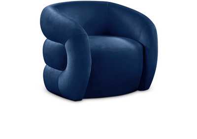 Roxbury Navy Velvet Accent Chair