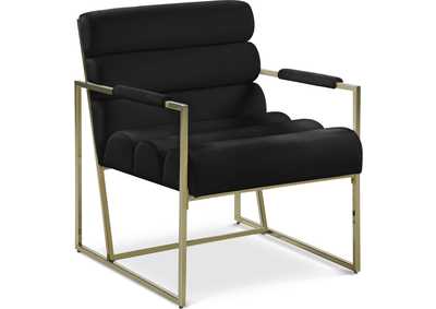 Wayne Black Velvet Accent Chair