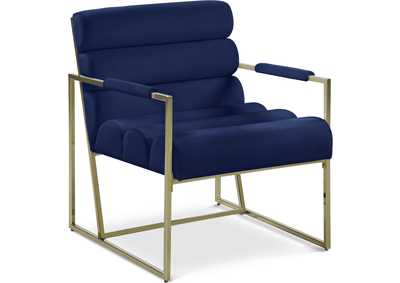 Image for Wayne Navy Velvet Accent Chair