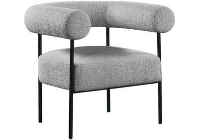 Blake Grey Boucle Fabric Accent Chair