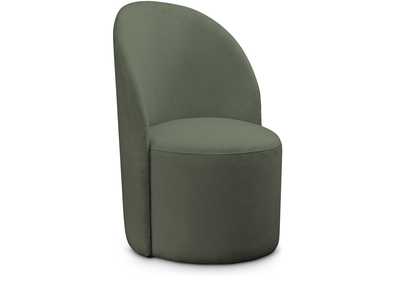 Hautely Green Boucle Fabric Accent Chair